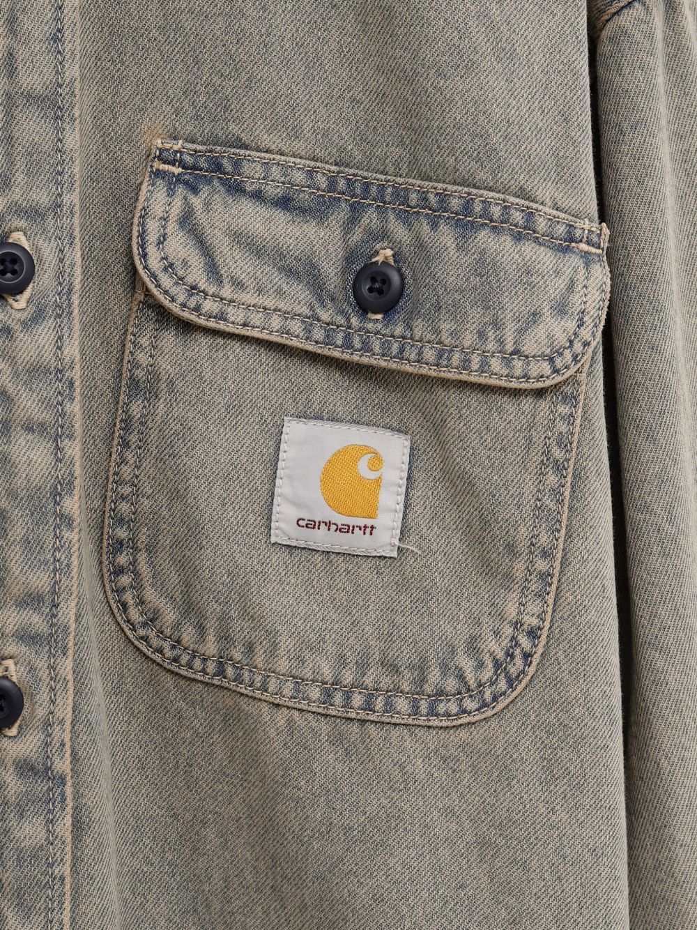CARHARTT WIP Camicia over realizzata in denim di cotone sabbiato 