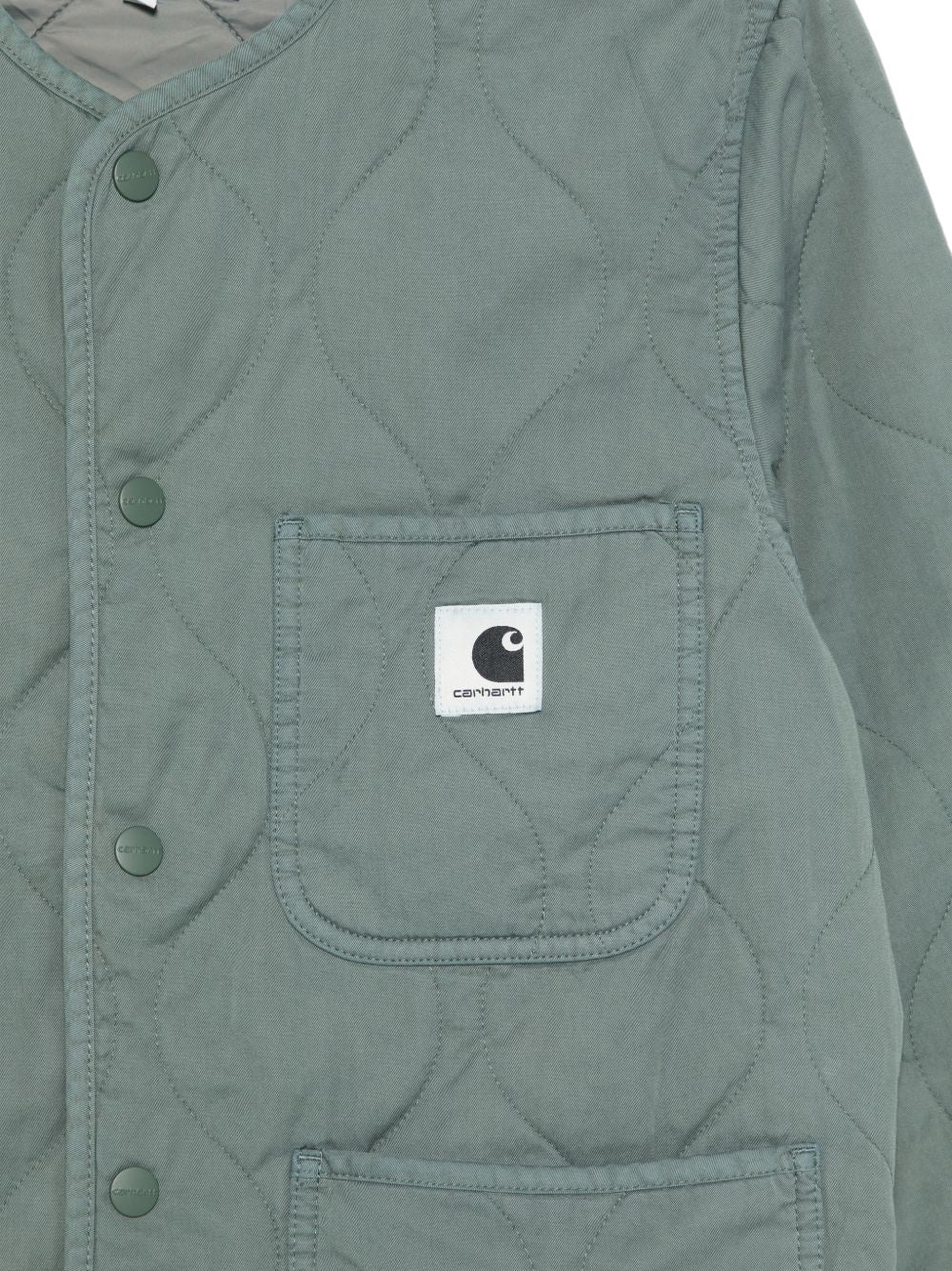 CARHARTT WIP Giacca trapuntata verde con tasche 