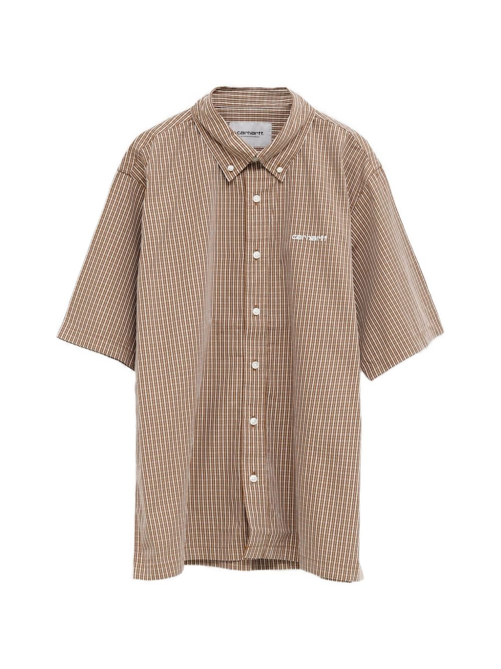 CARHARTT WIP Camicia a maniche corte in cotone a quadretti 