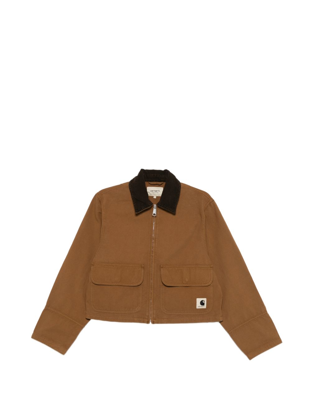 CARHARTT WIP Giacca corta marrone con colletto in velluto 
