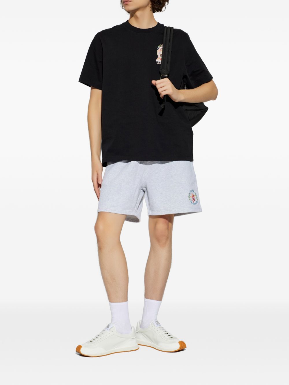 CASABLANCA T-shirt con logo in cotone nero 