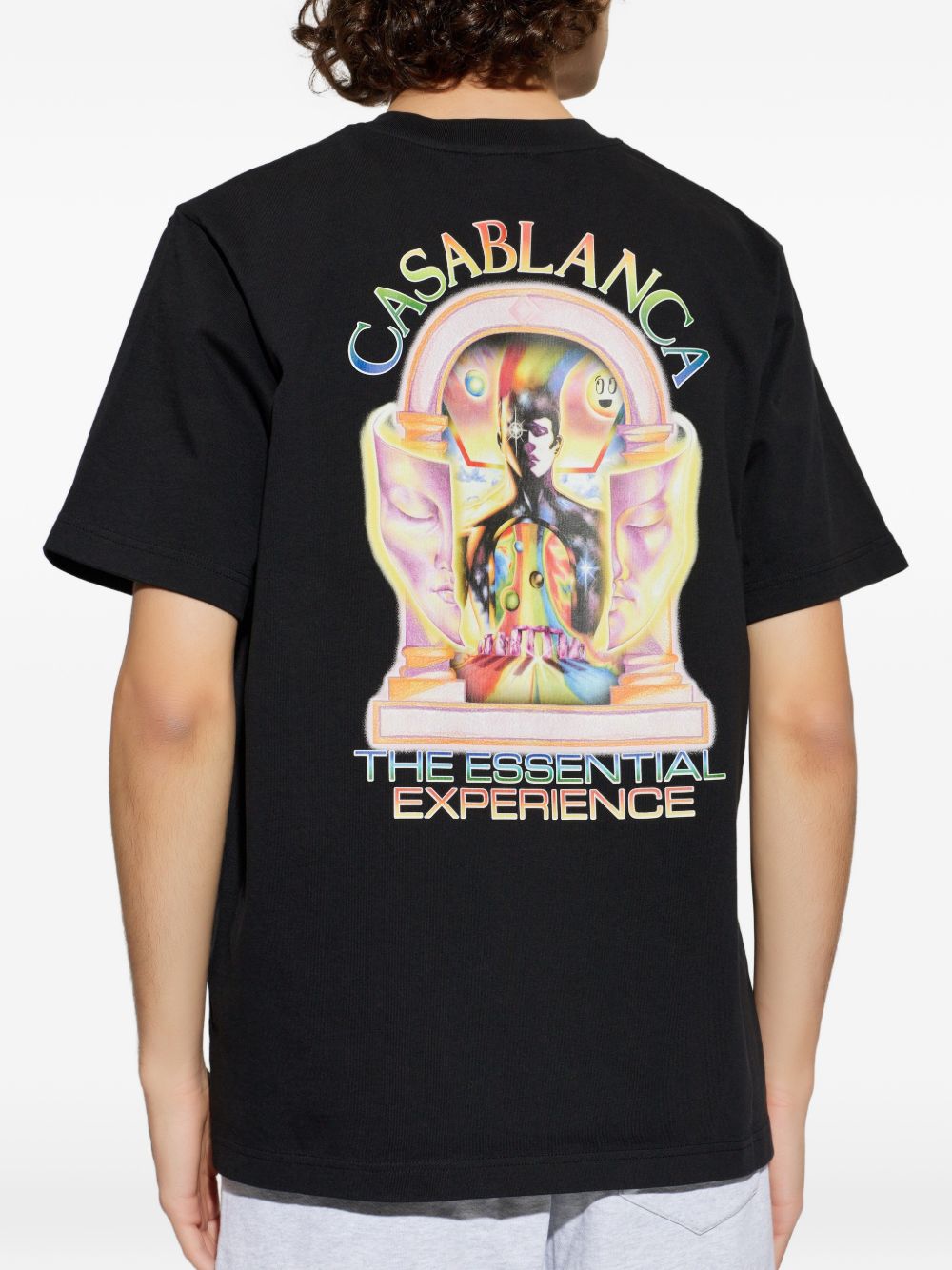 CASABLANCA T-shirt con logo in cotone nero 