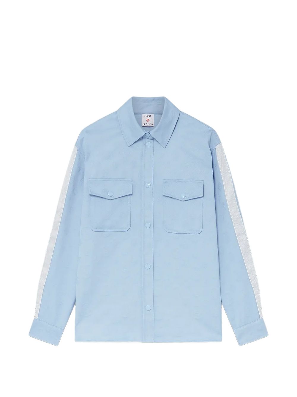 CASABLANCA Camicia con  in cotone azzurro 