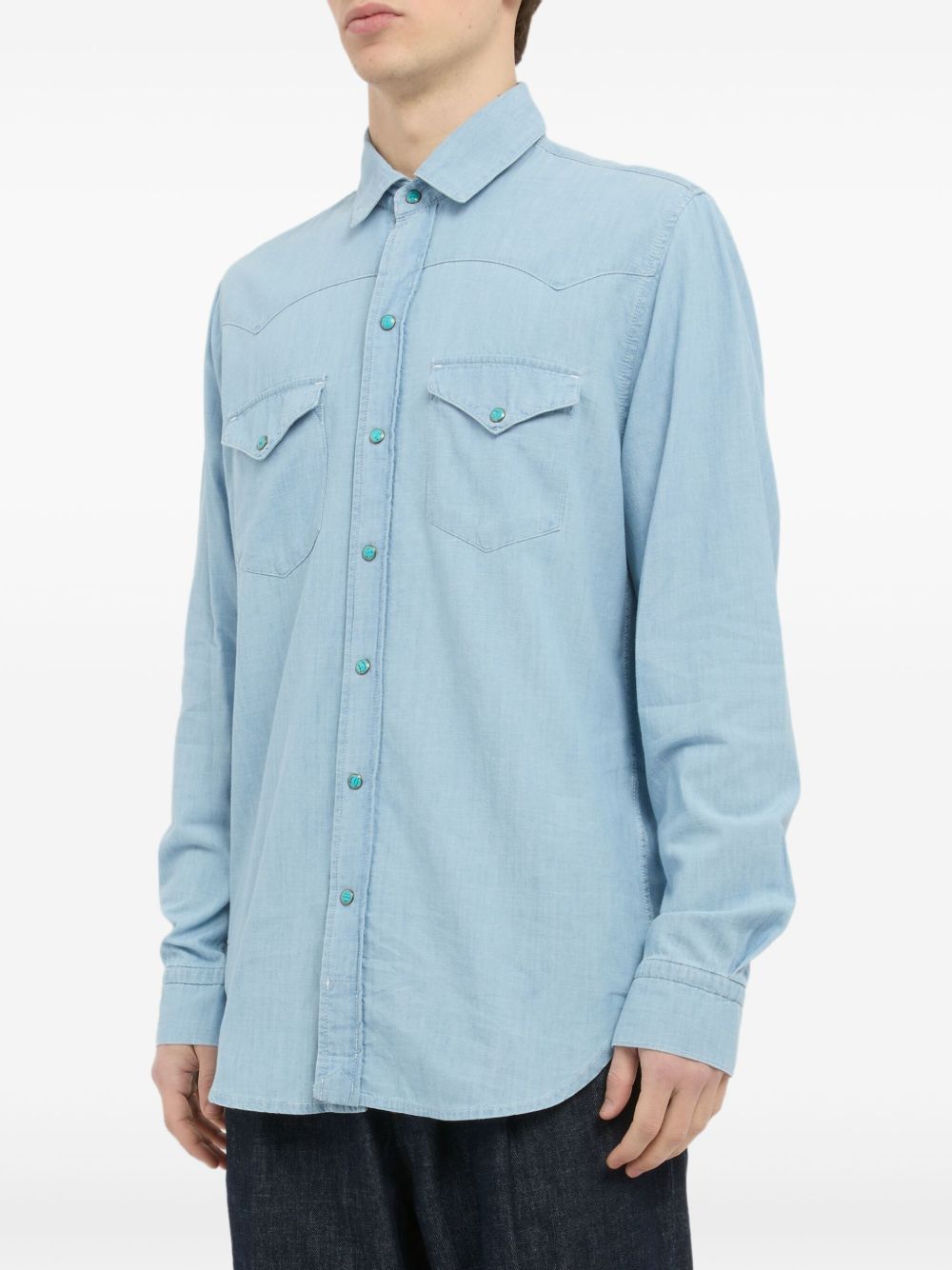 CHESAPEAKES Camicia 'Flagstaff' in denim con tasche 