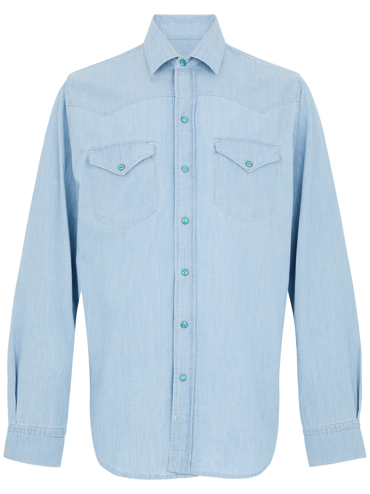 CHESAPEAKES Camicia 'Flagstaff' in denim con tasche 