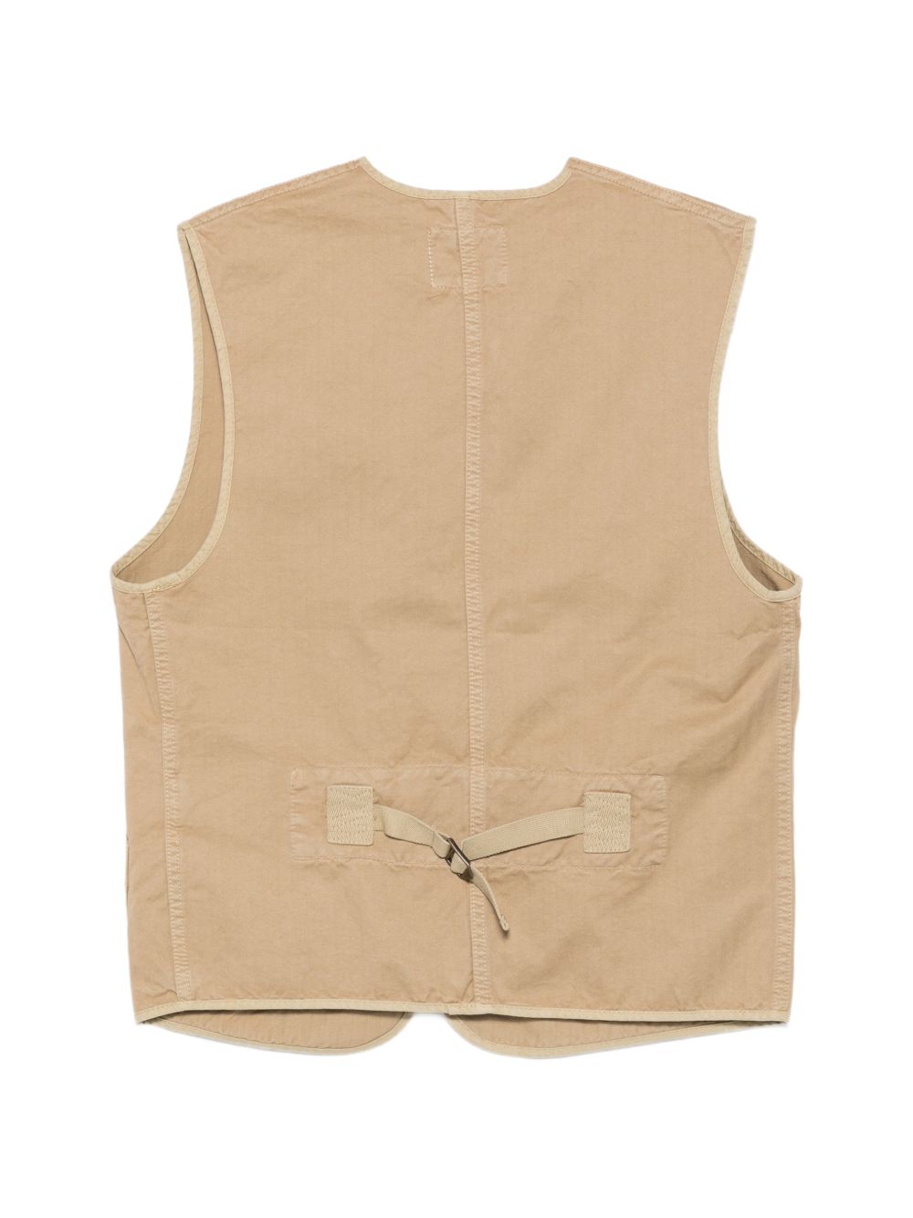 CHESAPEAKES Gilet Scott beige con zip e tasche 