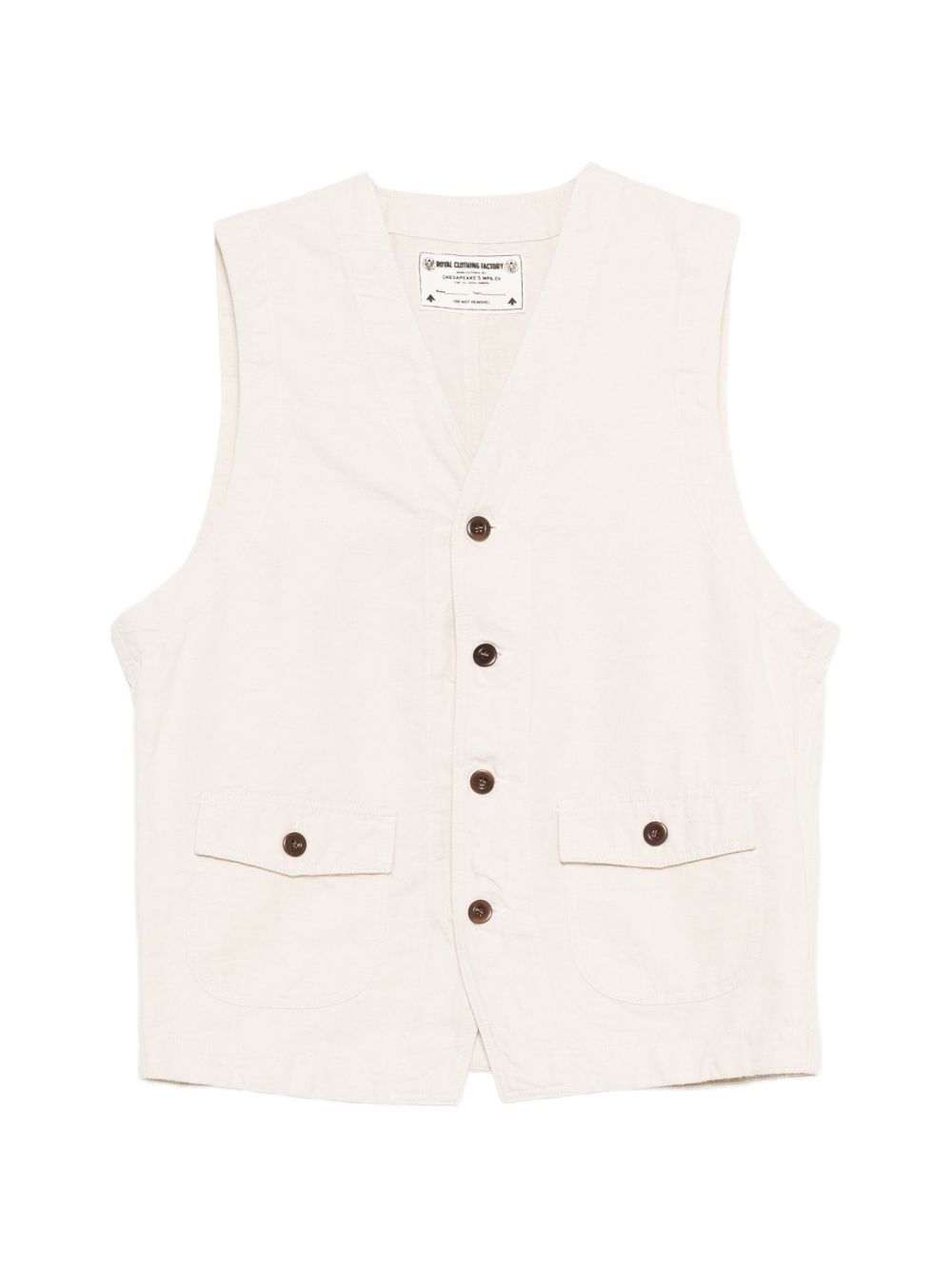 CHESAPEAKES Gilet beige con tasche 