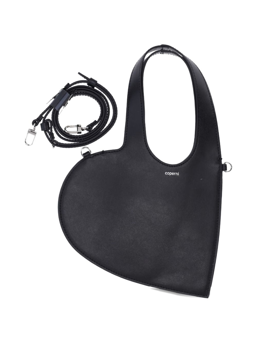 COPERNI Borsa Baby Heart in pelle nera 