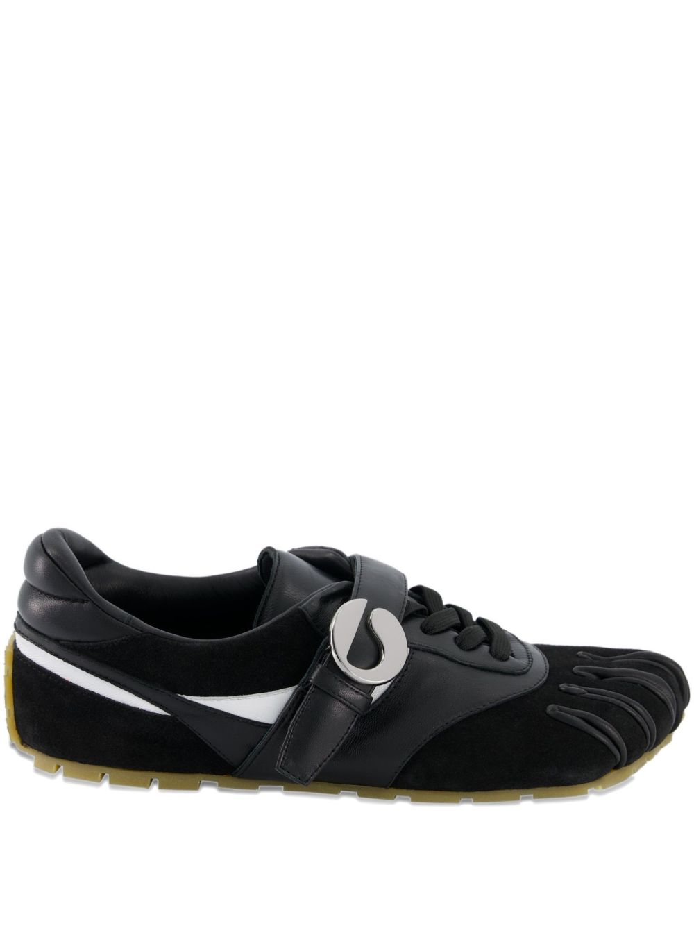 COPERNI Sneakers in pelle nere 5T con fibbia logo argento 
