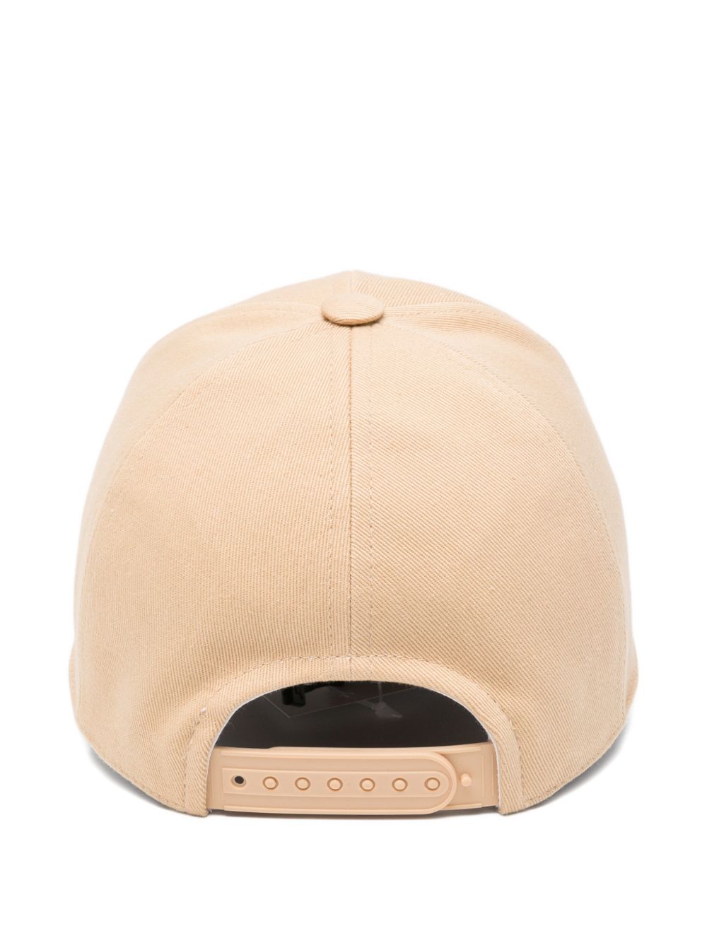 COURREGES Cappello da baseball in cotone beige con logo 