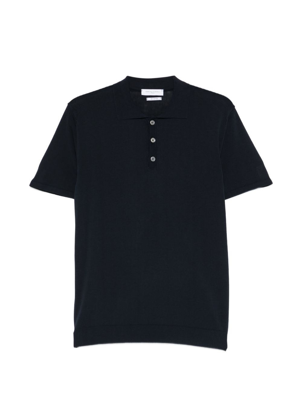 DANIELE FIESOLI Polo in cotone blu con bottoni 
