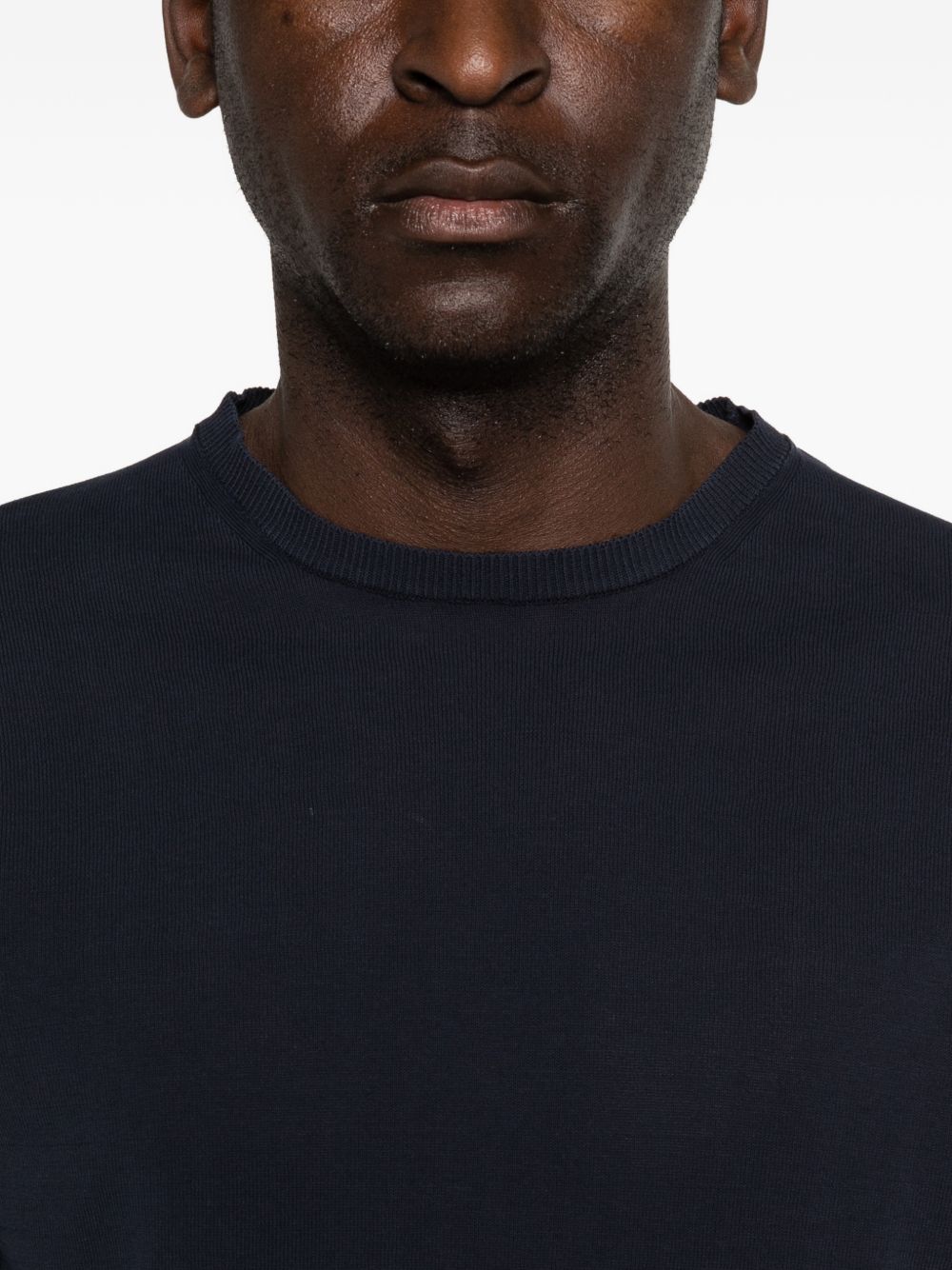 DANIELE FIESOLI T-shirt in cotone blu con girocollo e maniche corte 