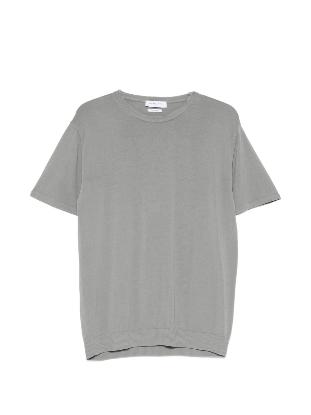DANIELE FIESOLI T-shirt grigia in cotone leggero a maniche corte 