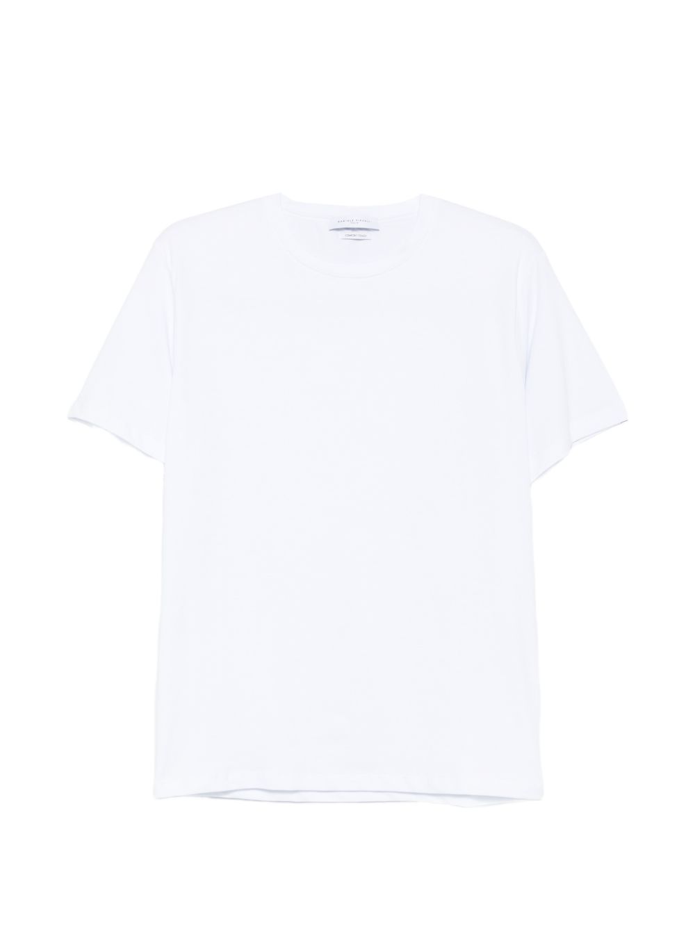 DANIELE FIESOLI T-shirt in cotone elasticizzato bianco con girocollo 