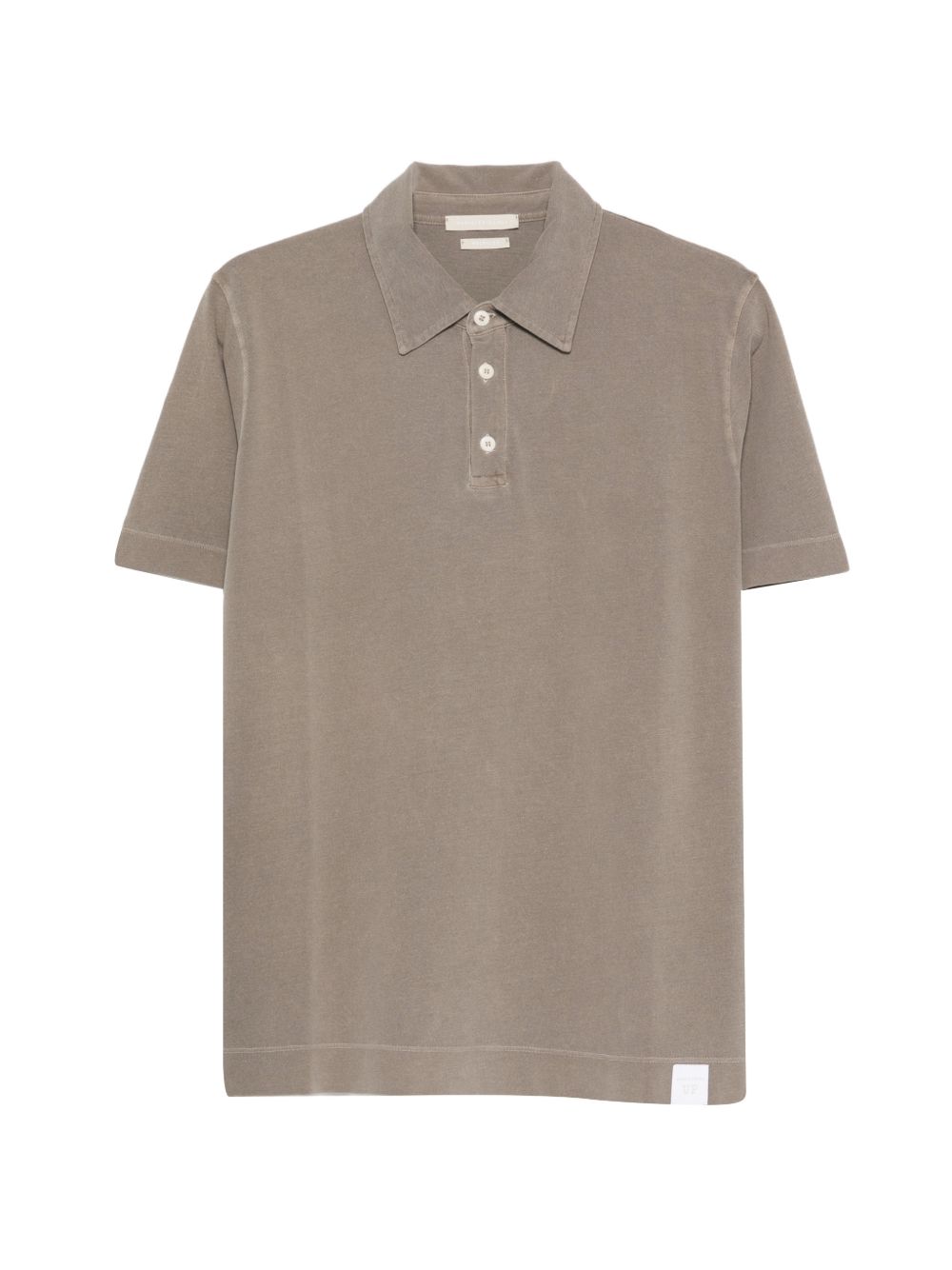 DANIELE FIESOLI Polo in cotone marrone con bottoni 