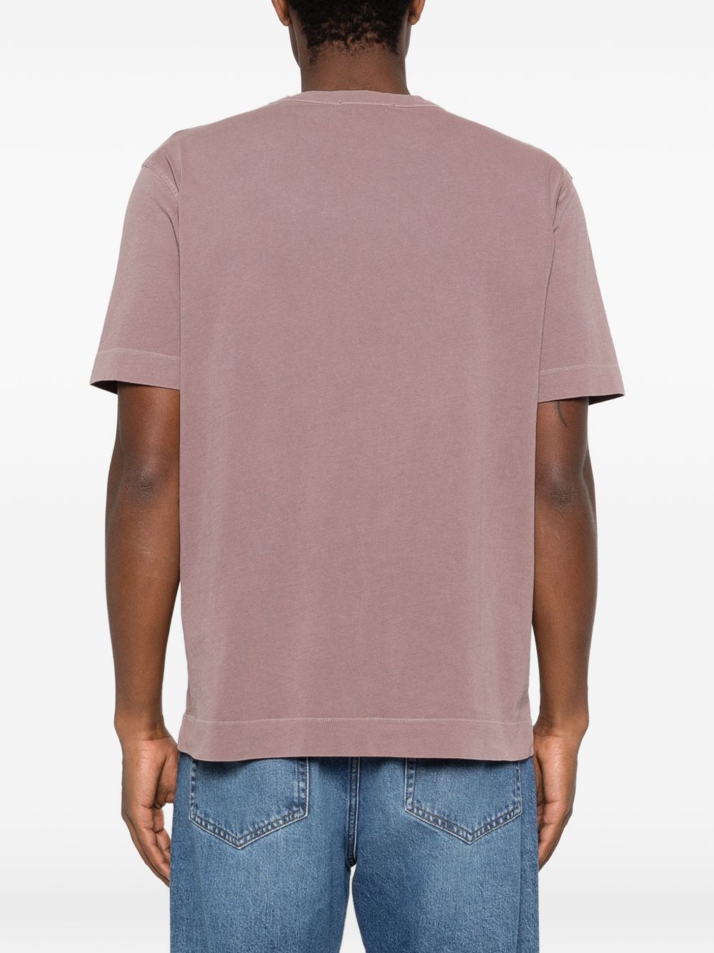 DANIELE FIESOLI T-shirt in cotone viola con girocollo 