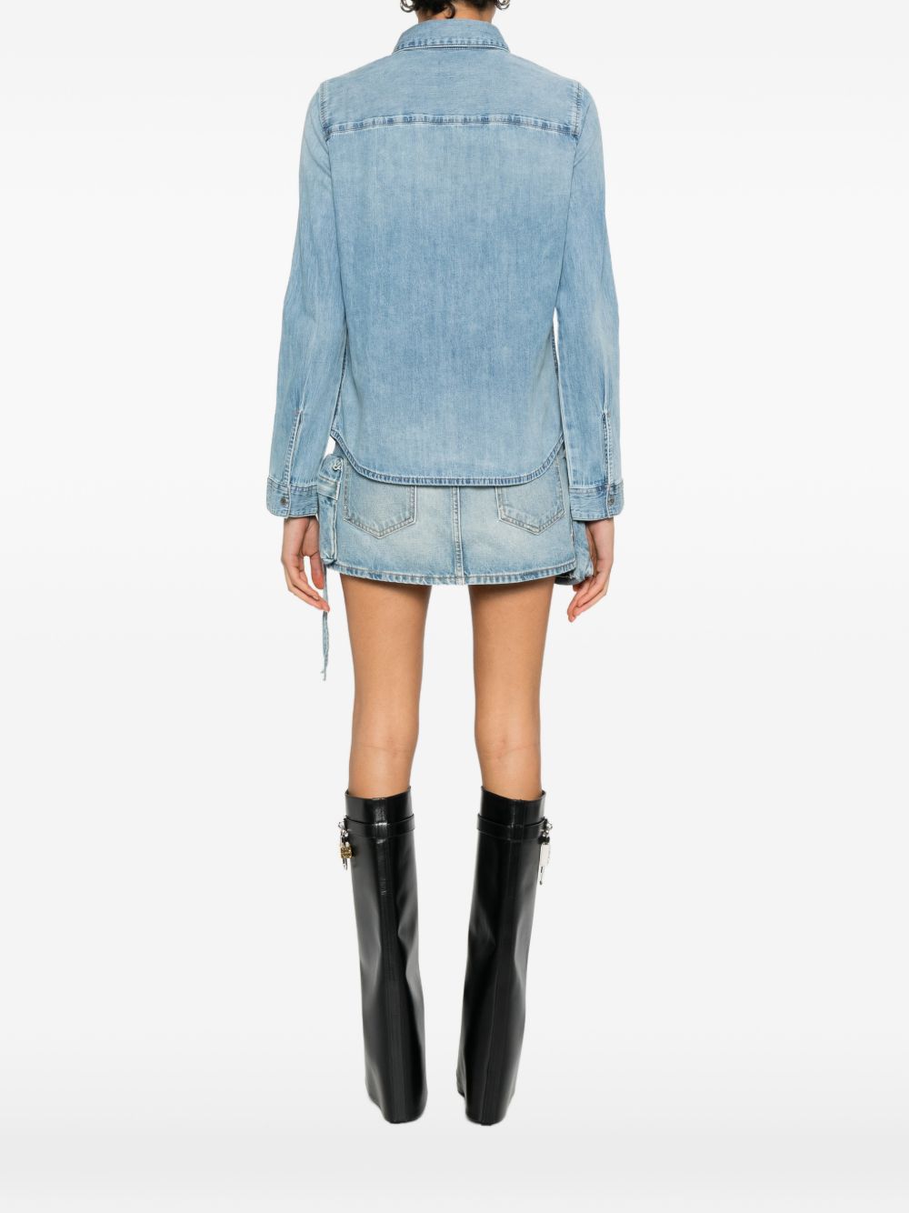 DIESEL Camicia in denim di cotone azzurra 