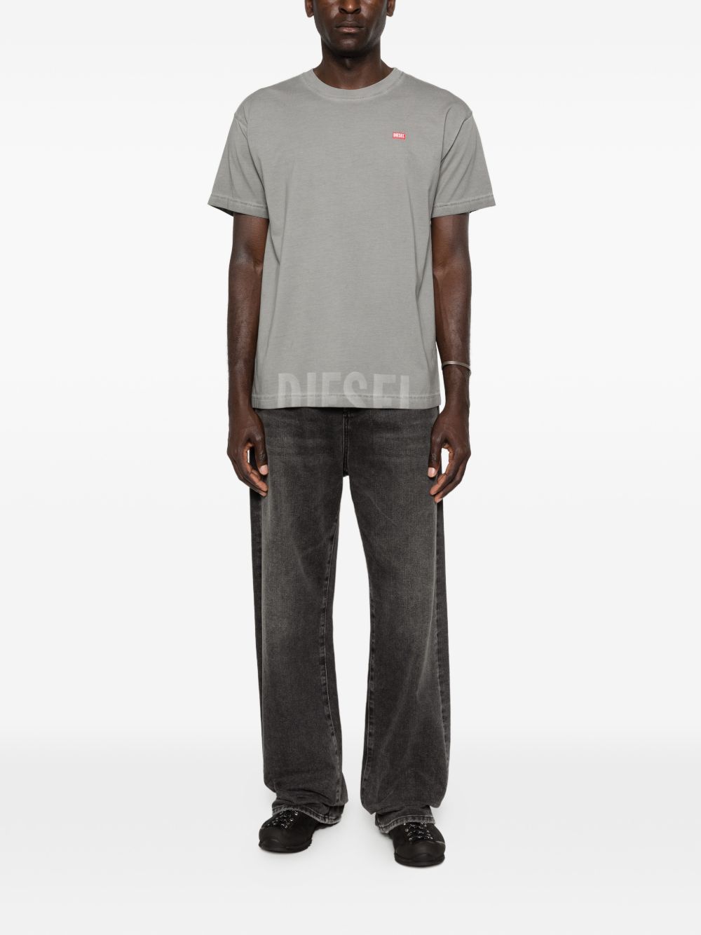 DIESEL T-shirt T-Norm-T7 con logo grigia 