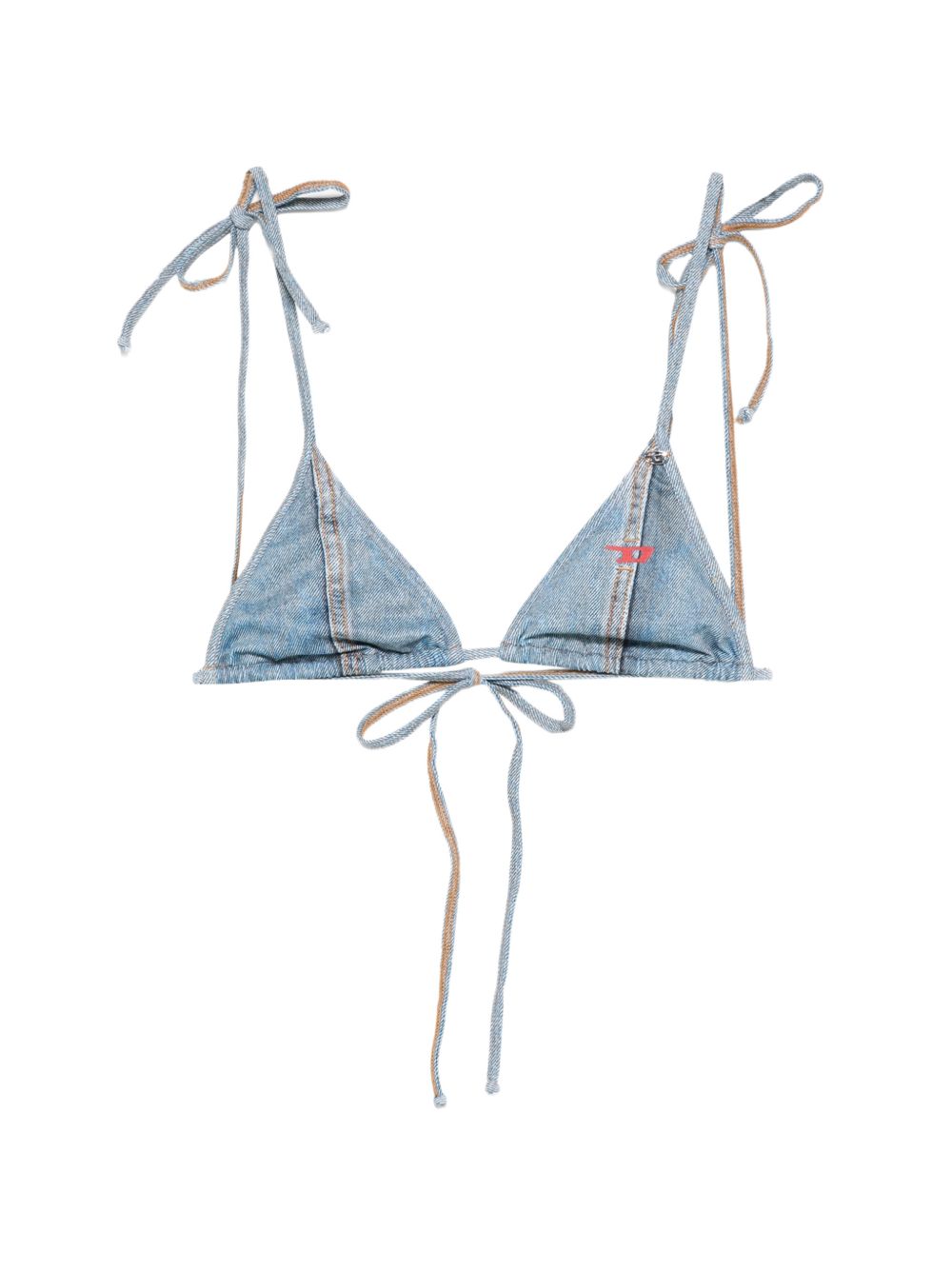 DIESEL Bikini top a triangolo in denim 