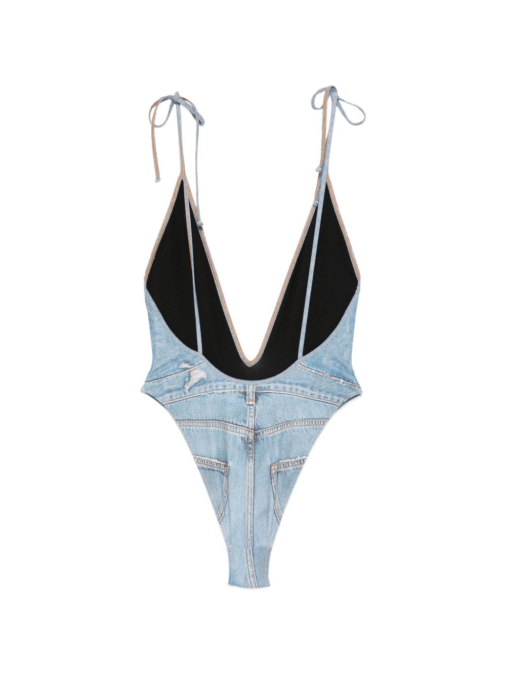 DIESEL Costume intero in denim con scollatura a V 