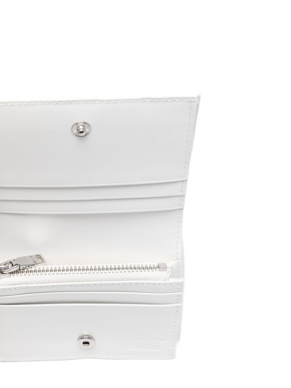 DIESEL Portafoglio in pelle bianca con logo 
