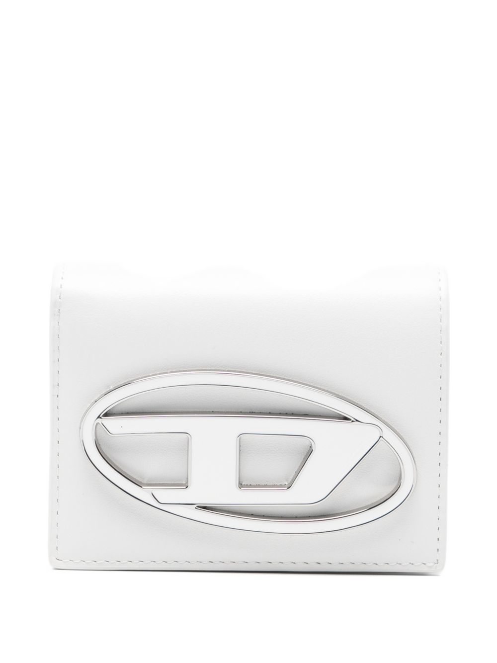 DIESEL Portafoglio in pelle bianca con logo 