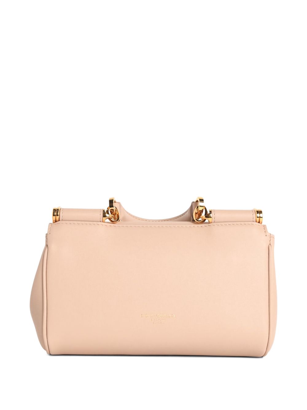 DOLCE e GABBANA Borsa a mano Sicily piccola in pelle cipria 