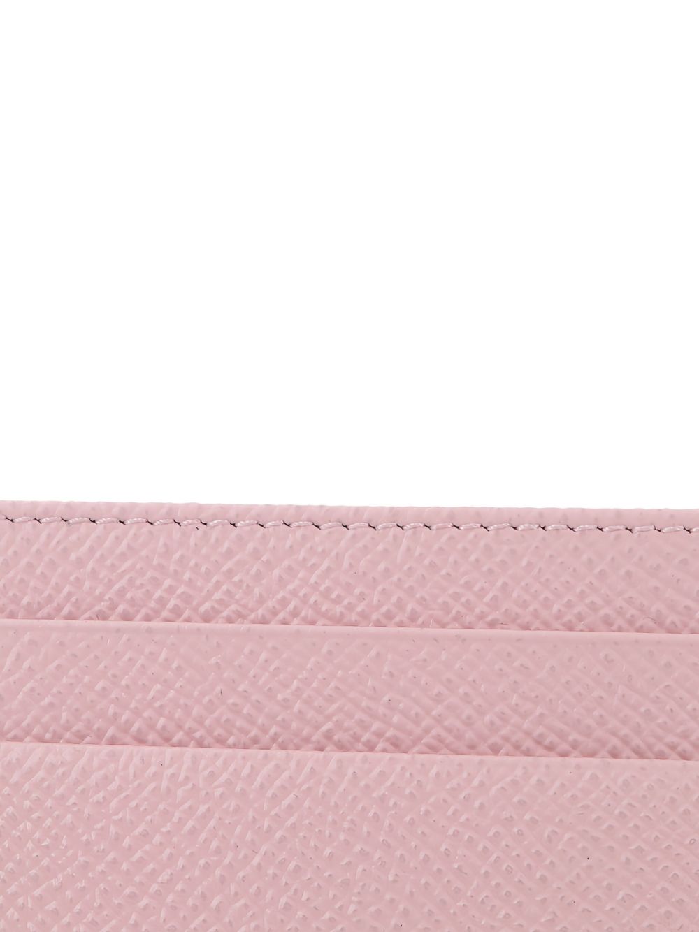 DOLCE e GABBANA Portacarte in pelle rosa con etichetta logo 