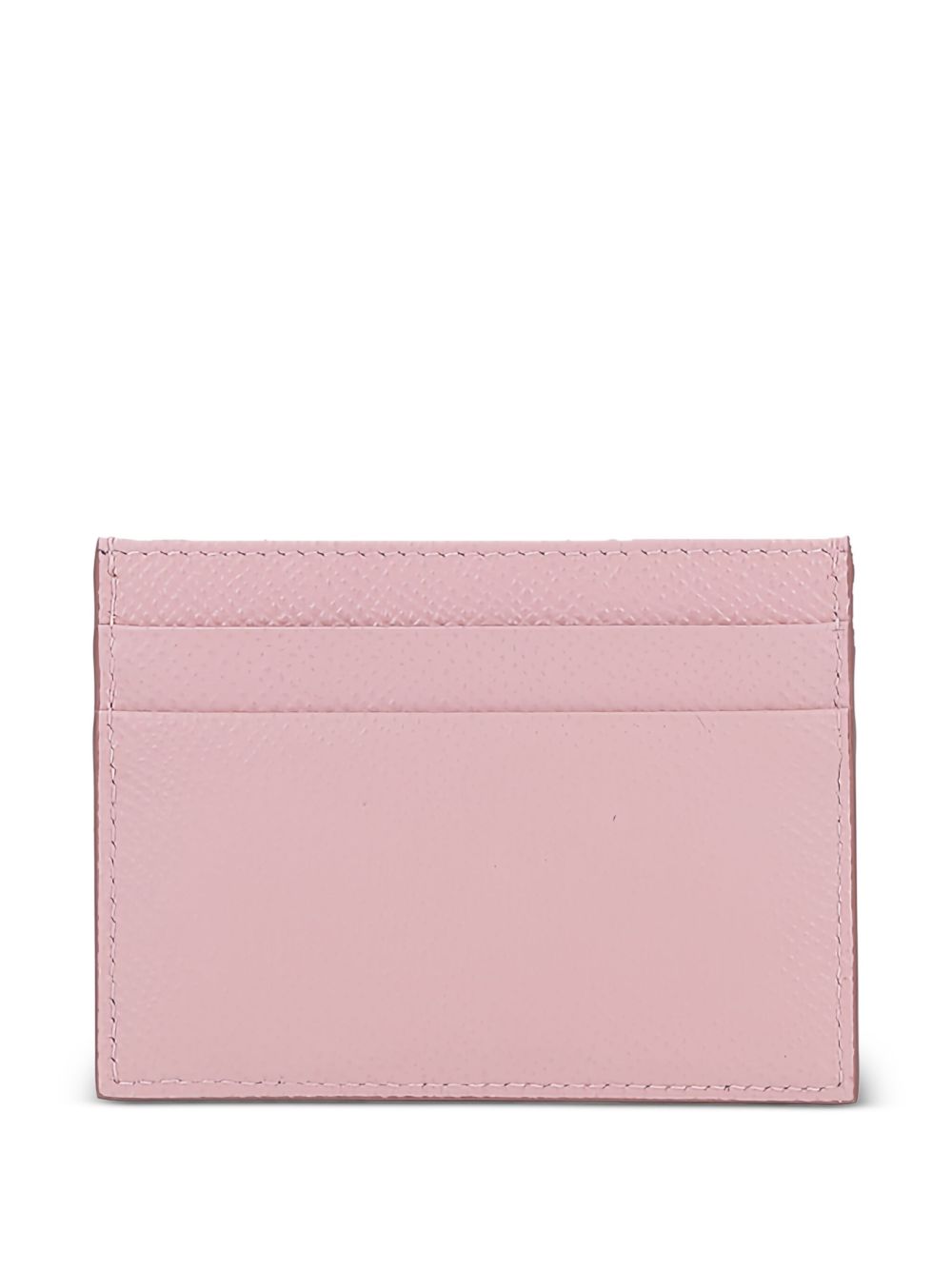 DOLCE e GABBANA Portacarte in pelle rosa con etichetta logo 