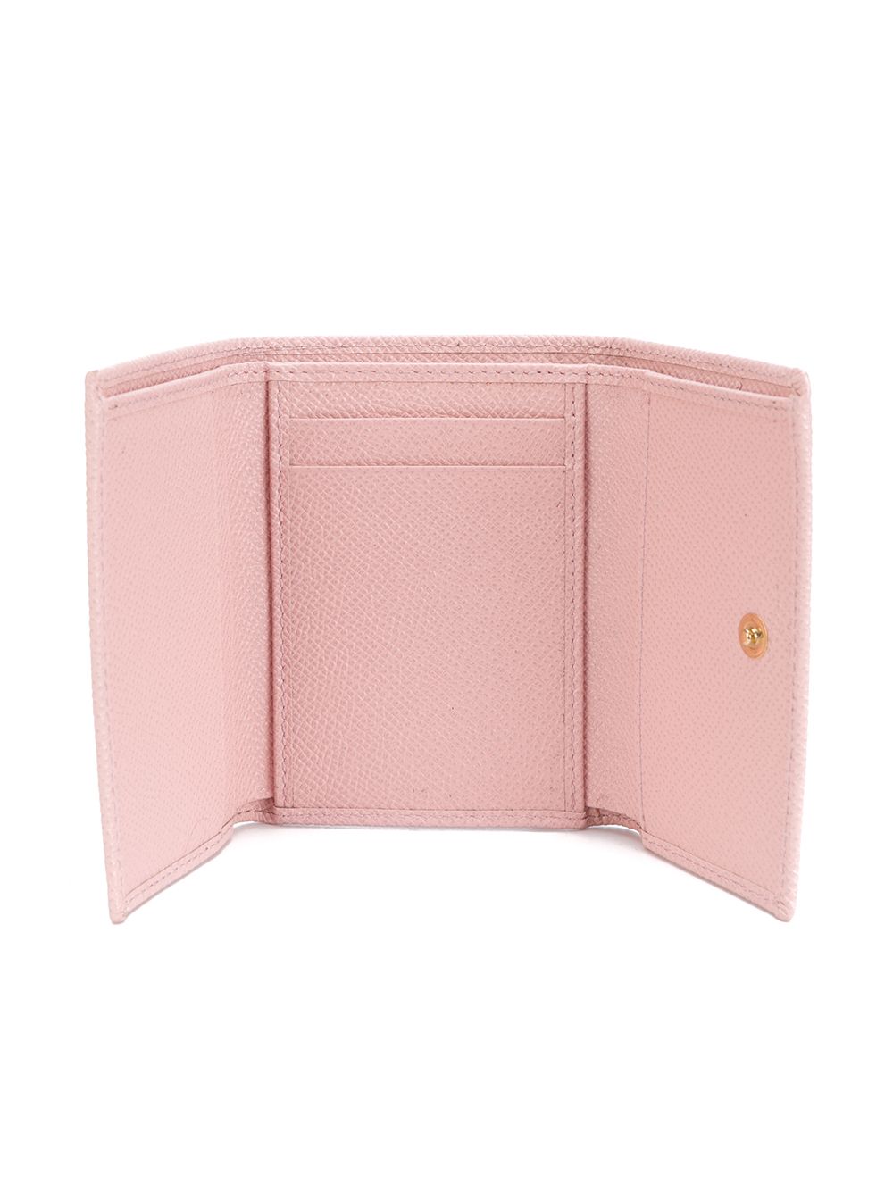 DOLCE e GABBANA Portafoglio in pelle rosa con targhetta logo 