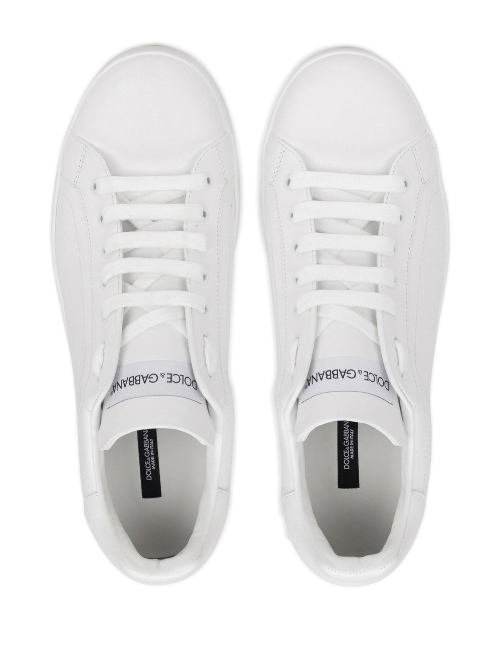 DOLCE e GABBANA Sneakers Portofino in pelle bianca 