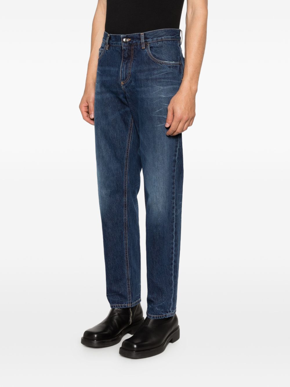 DOLCE e GABBANA Jeans in cotone blu scuro 