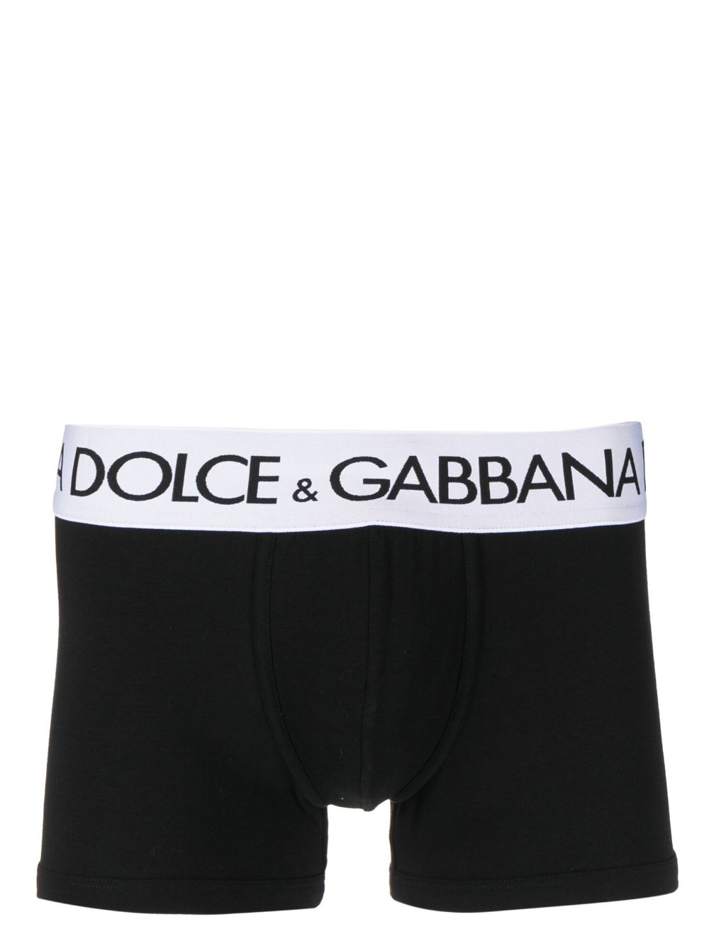 DOLCE e GABBANA Boxer in cotone elasticizzato nero 