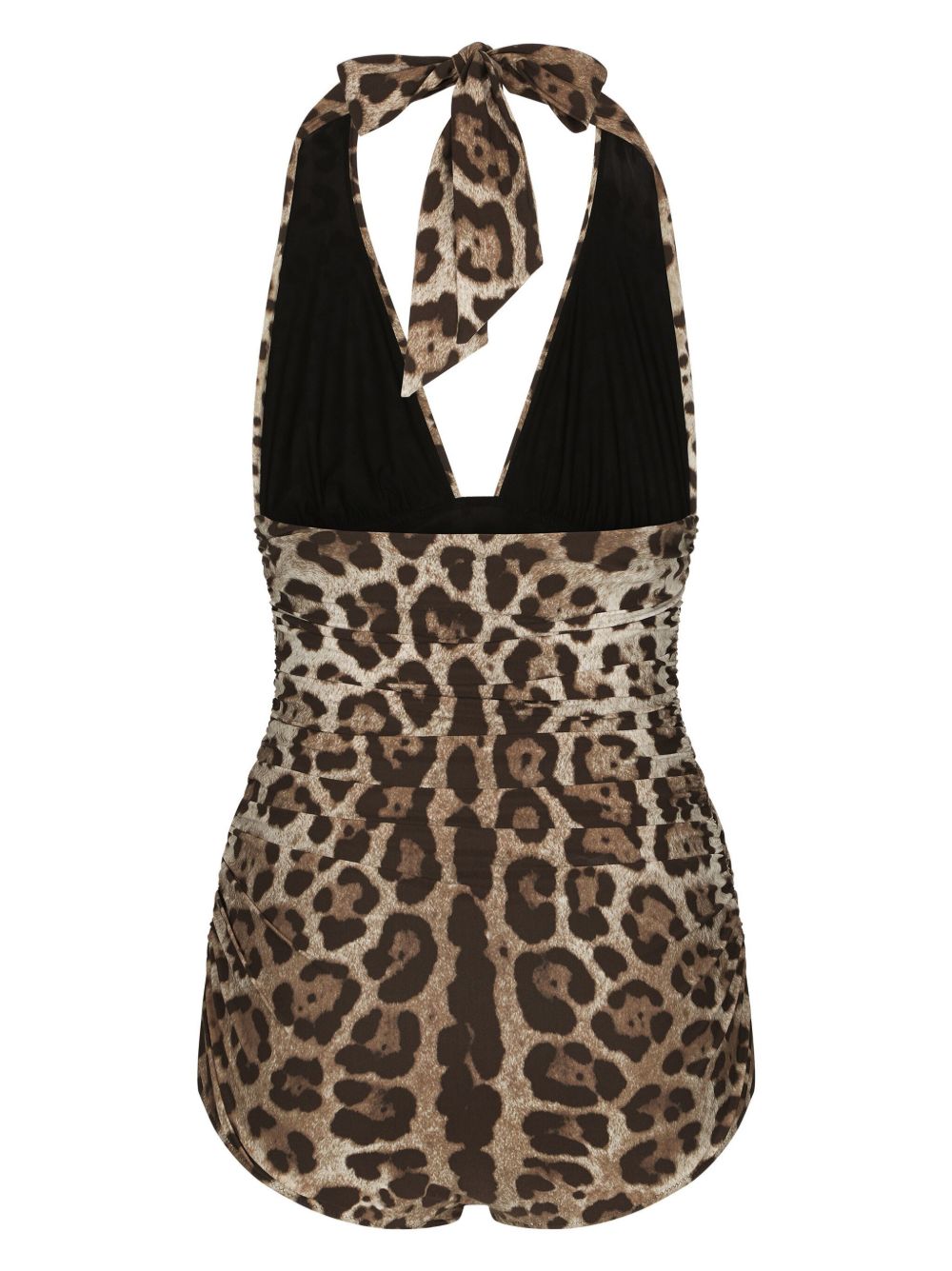 DOLCE e GABBANA Costume intero con stampa leopardata 
