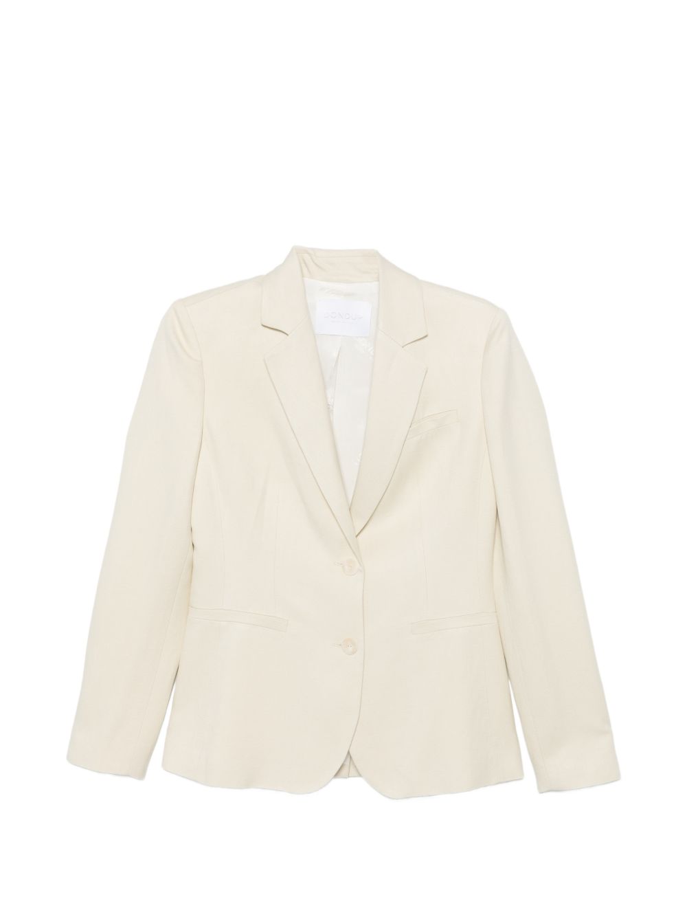 DONDUP Giacca monopetto bianca in misto lino 