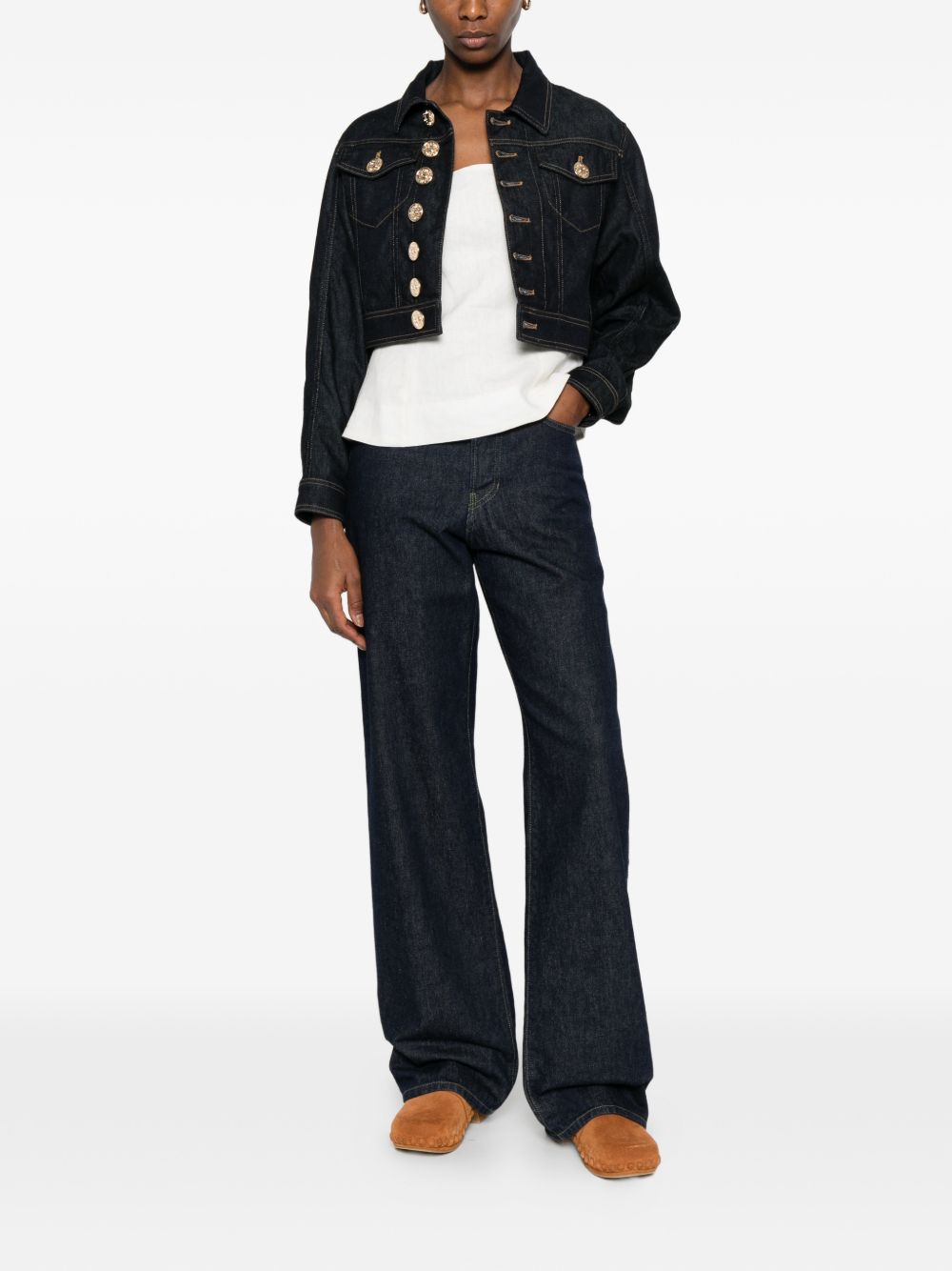 DONDUP Giacca in denim con bottoni con tasche 