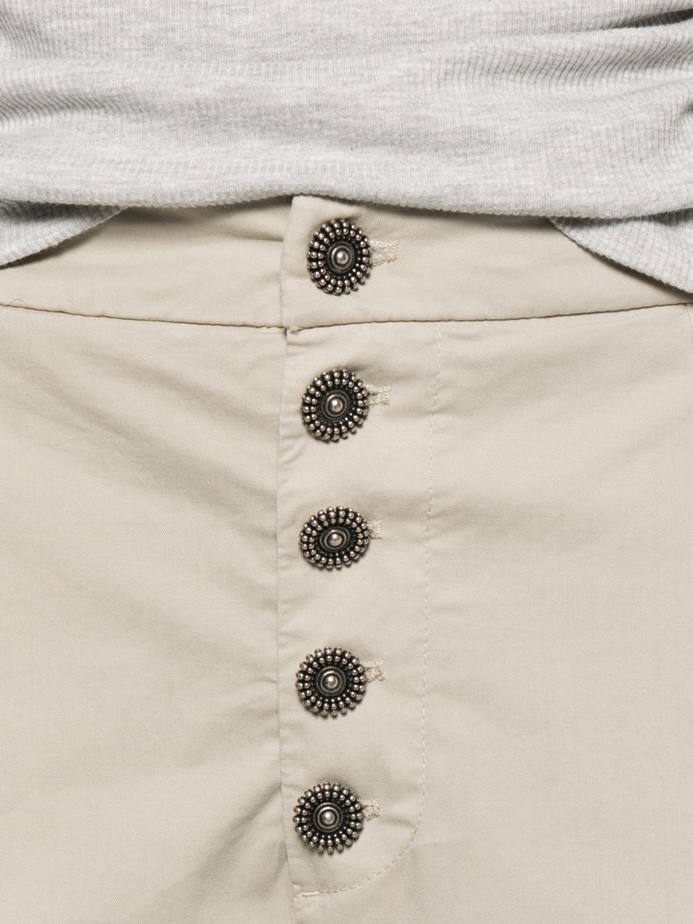 DONDUP Pantaloni Nima beige con bottoni 