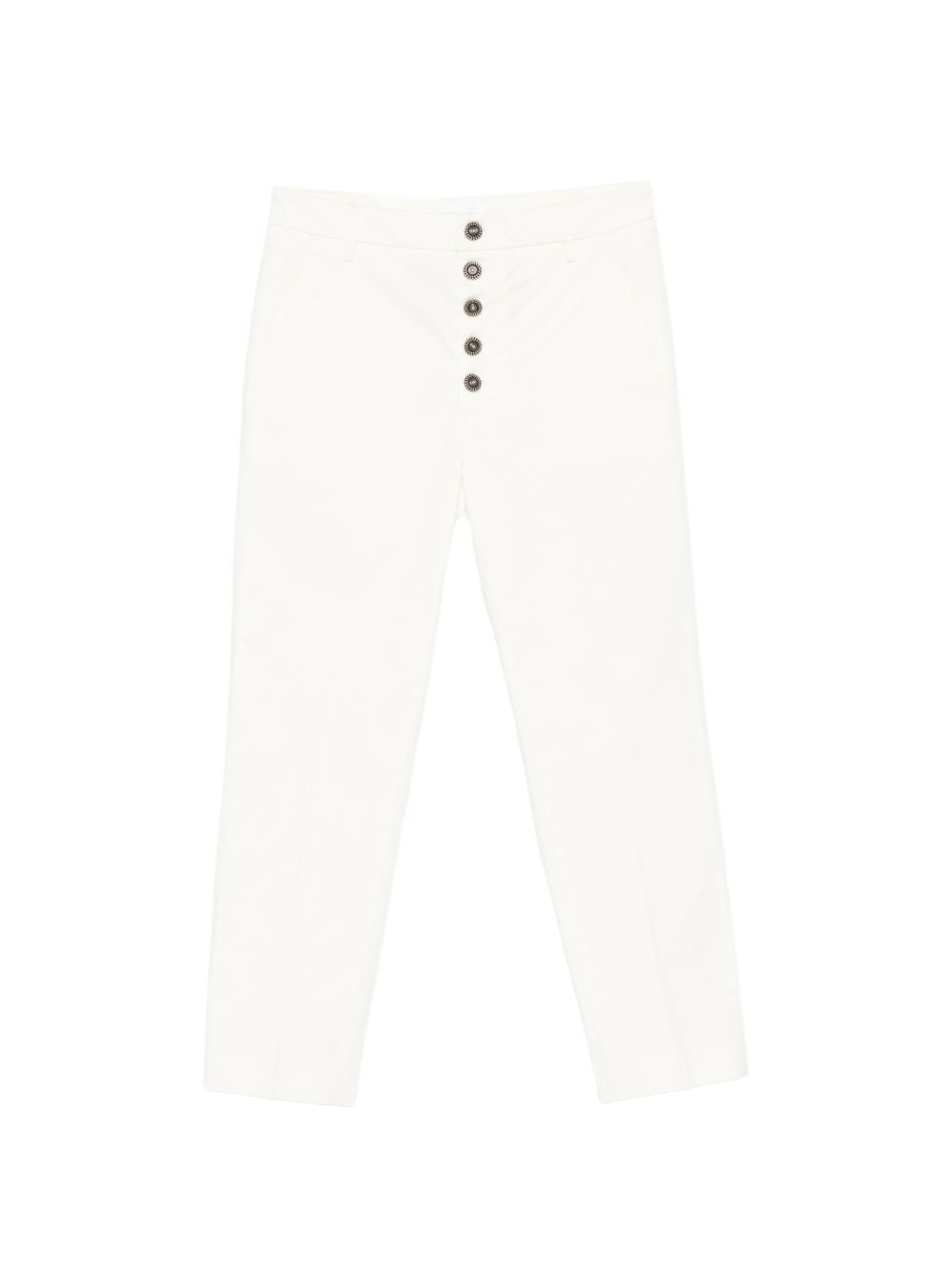 DONDUP Pantaloni Nima bianchi con bottoni 