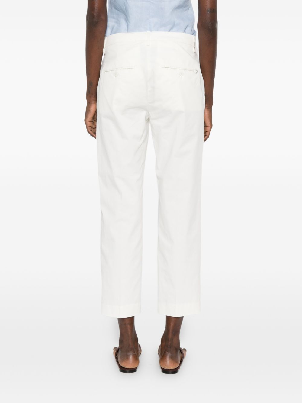 DONDUP Pantaloni Nima bianchi con bottoni 