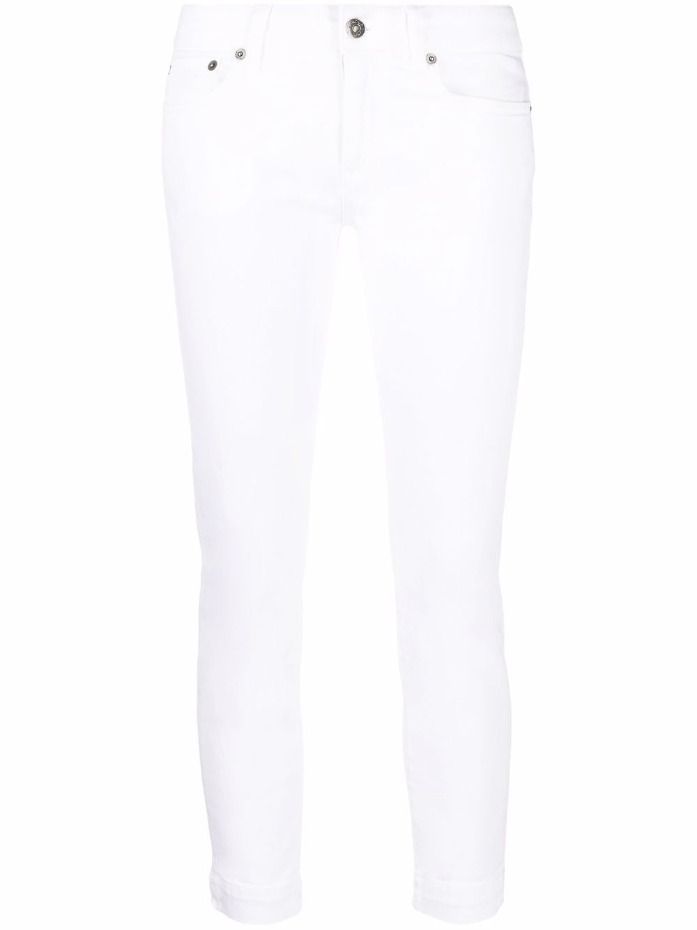 DONDUP Pantaloni skinny bianchi in cotone elasticizzato 