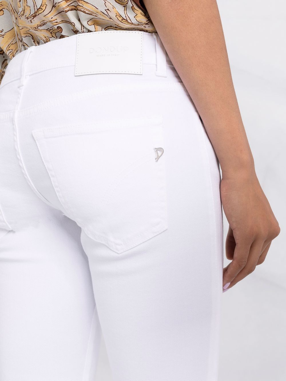 DONDUP Pantaloni skinny bianchi in cotone elasticizzato 