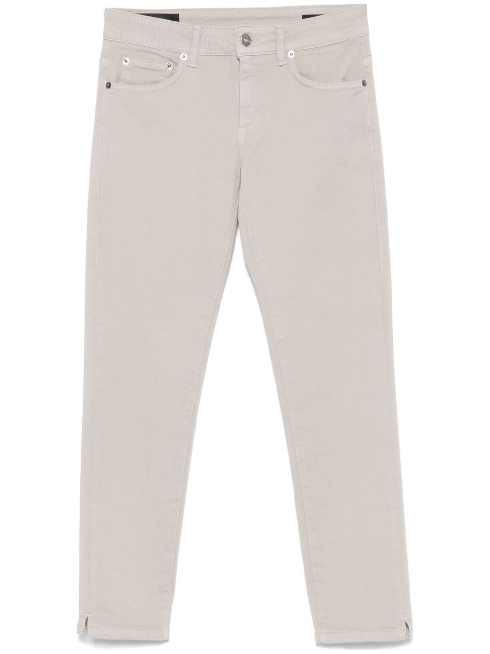 DONDUP Pantaloni skinny in cotone elasticizzato grigio 
