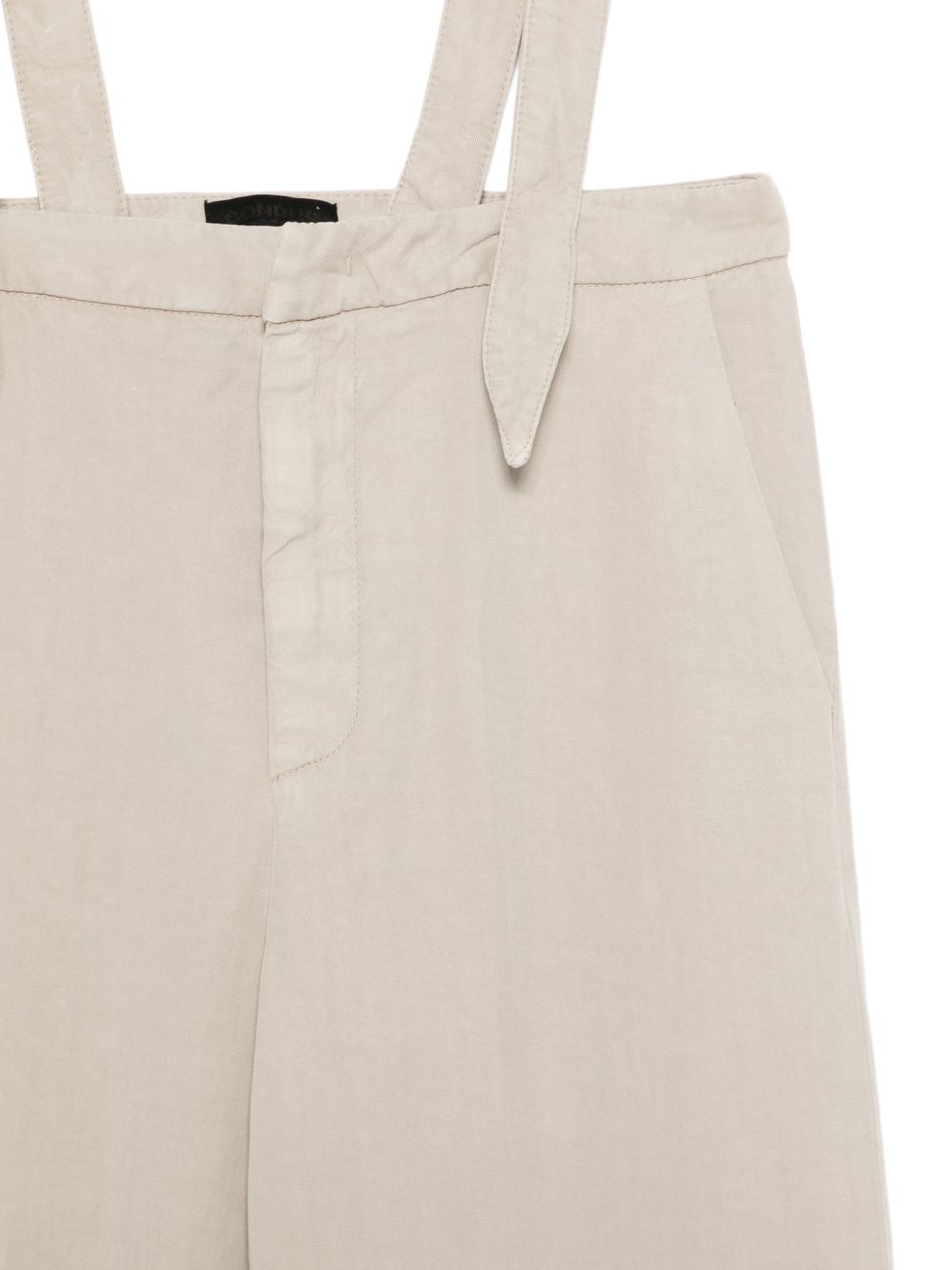 DONDUP Salopette beige con gamba ampia 
