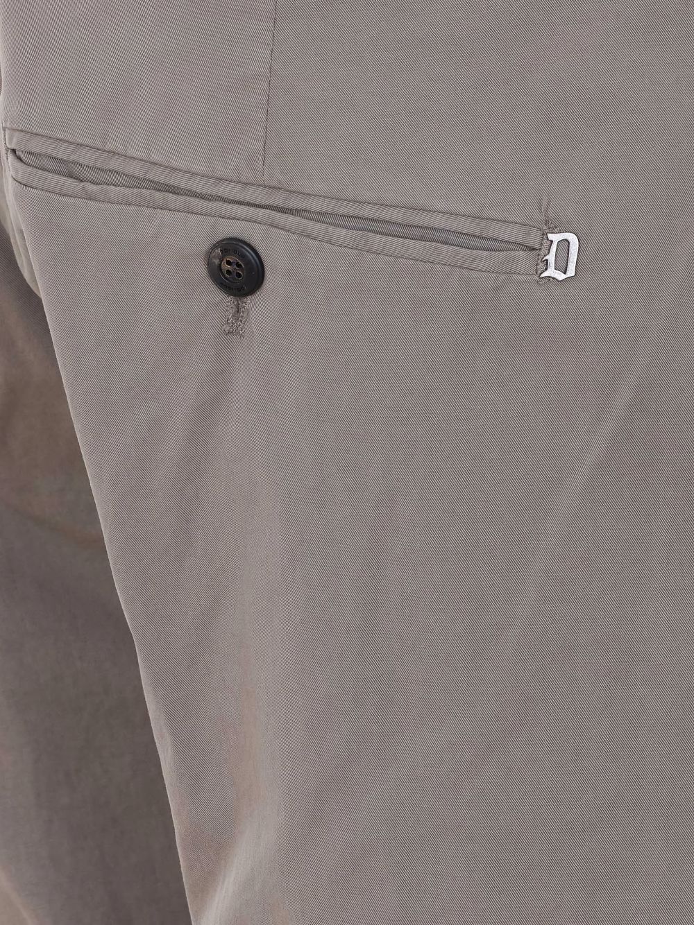 DONDUP Pantaloni Gaubert in cotone grigio 