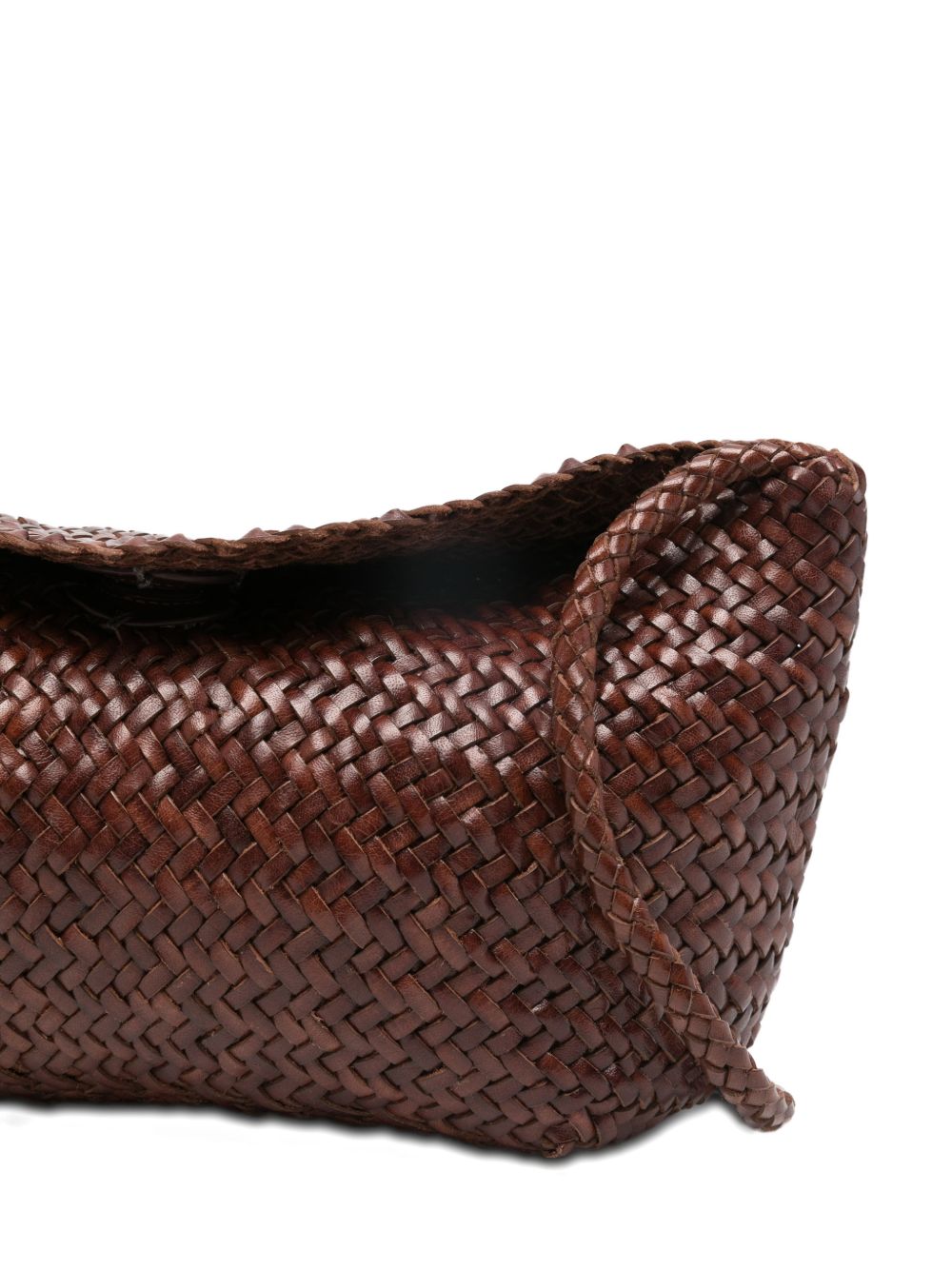 DRAGON DIFFUSION Borsa Corsina intrecciata marrone 