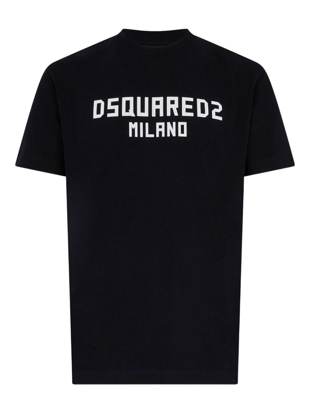 DSQUARED2 T-shirt in cotone nera con stampa 