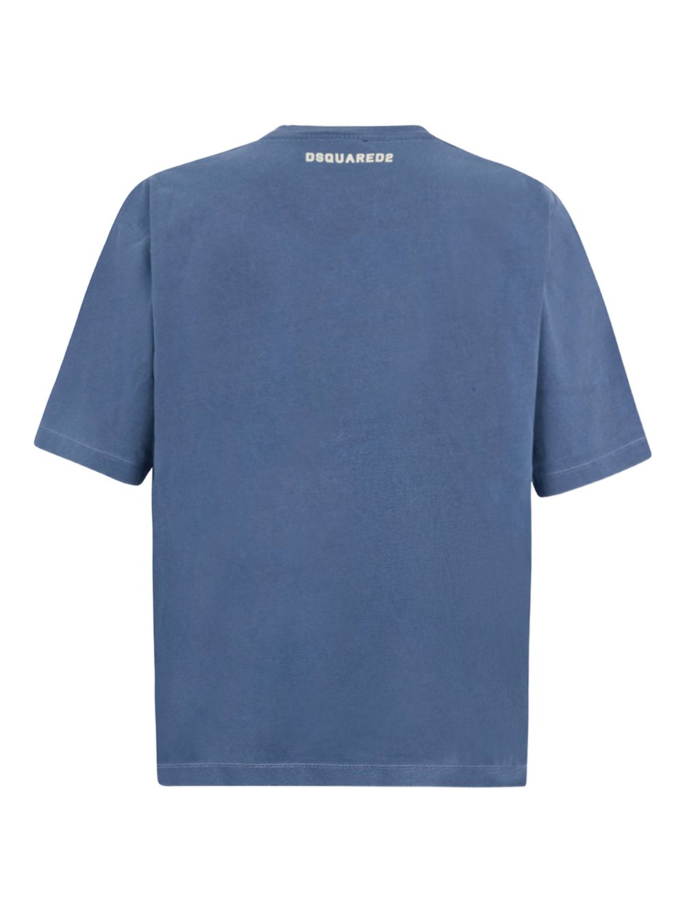 DSQUARED2 T-shirt blu con stampa e applicazione 