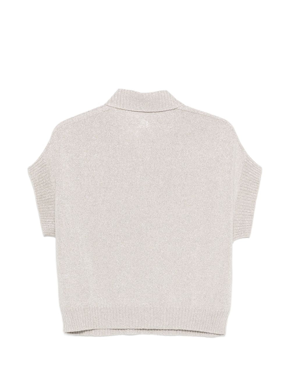 D EXTERIOR Polo in maglia grigia 