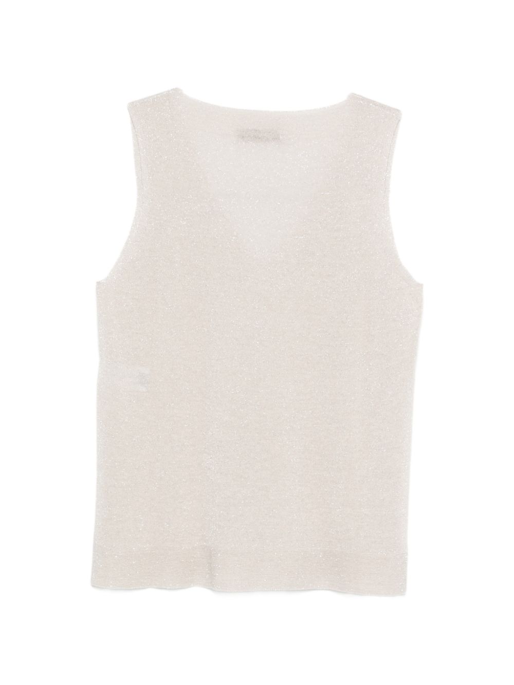 D EXTERIOR Top con scollo a V in lurex 