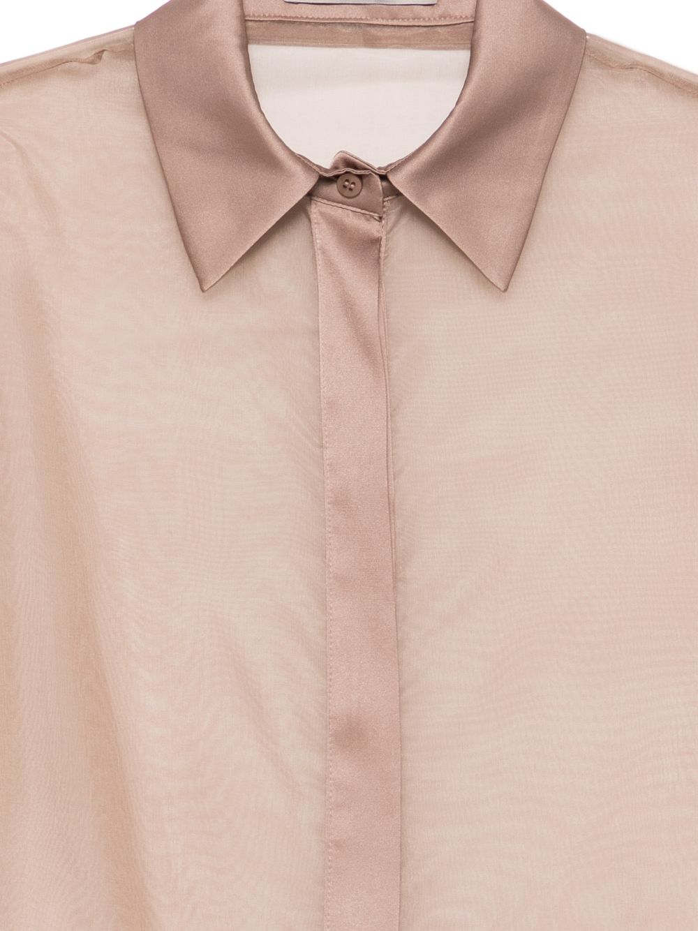 D EXTERIOR Camicia di seta Moch semitrasparente marrone 